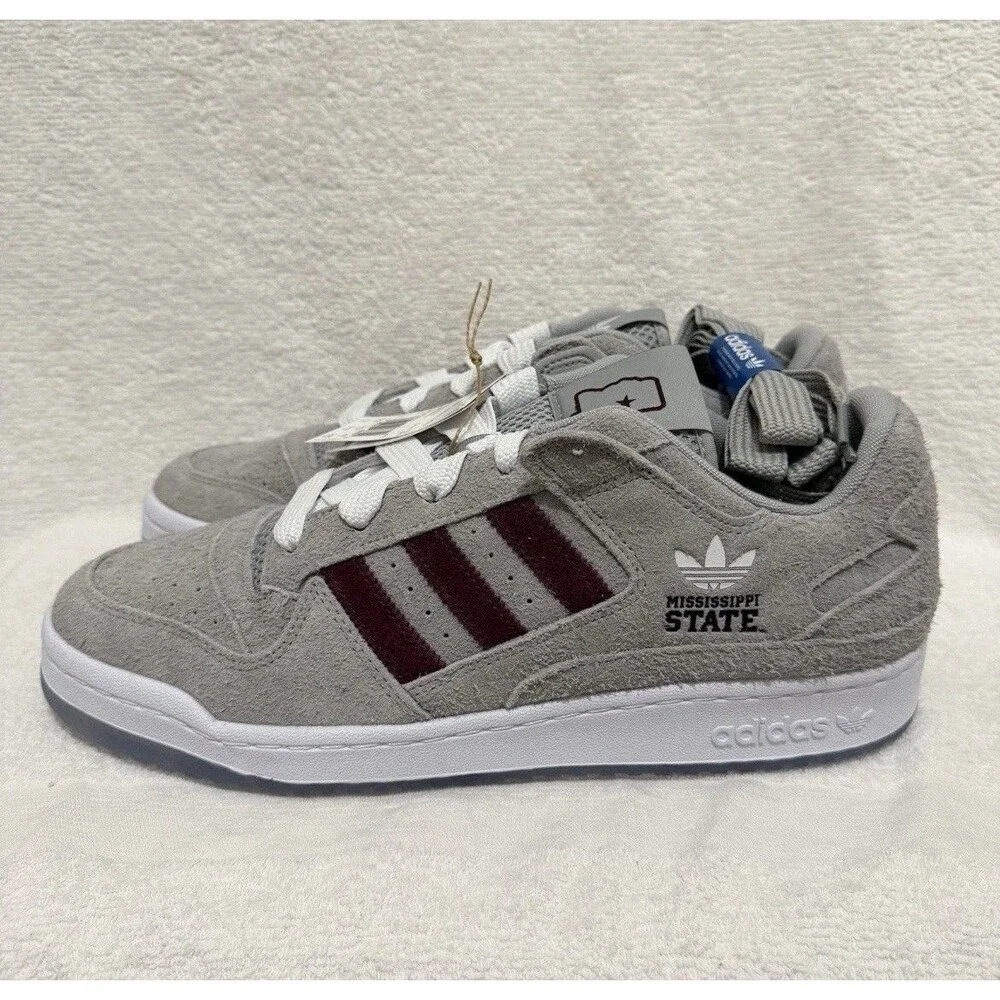 New NCAA x Adidas Forum Low Mississippi State 2025 HQ7475 Shoes US Men’s 10